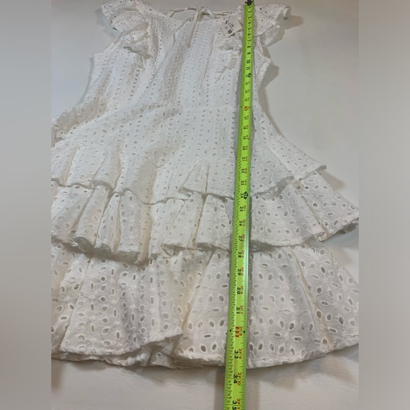 NWT Idem Ditto white Eyelit dress size large open back wedding summer (bin T) - Picture 8 of 14